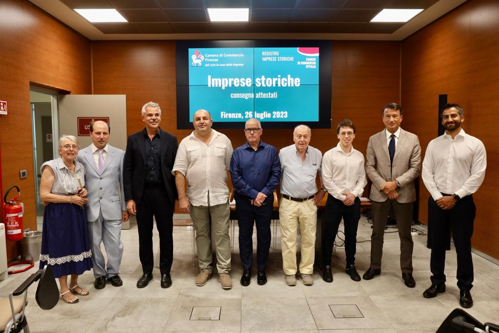 Gruppo imprese storiche con Presidente Bassilichi - 26 luglio 2023