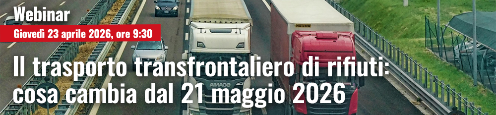 Immagine coordinata per gli webinar dell'ambiente