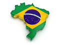 forma dello stato del Brasile con i colori della bandiera