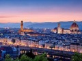 Panorama di Firenze con le luci del tramonto