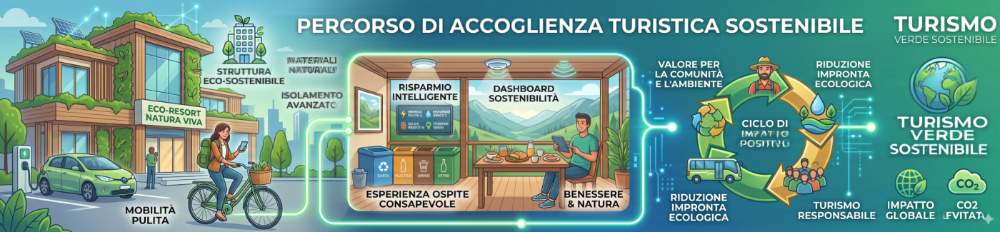 Immagine che descrive un percorso di accoglienza turistica sostenibile