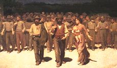 Pellizza da Volpedo, "Il Quarto Stato". Il dipinto, esposto nel 1902 alla Quadriennale torinese, suscitò scalpore e polemiche